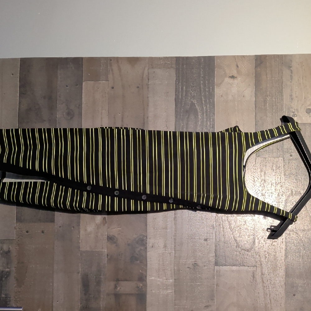 Express Black and Yellow Striped Top